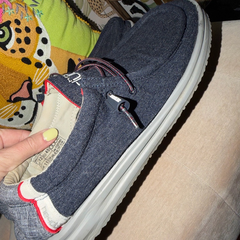 Hey Dude Navy and Gray Lightweight Slip-On Sneakers - Picture 3 of 5